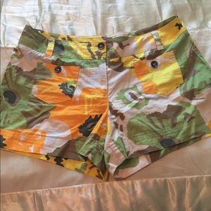 Orange and green shorts
